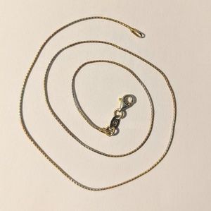Three-tone .925 Sterling Silver Necklace Chain